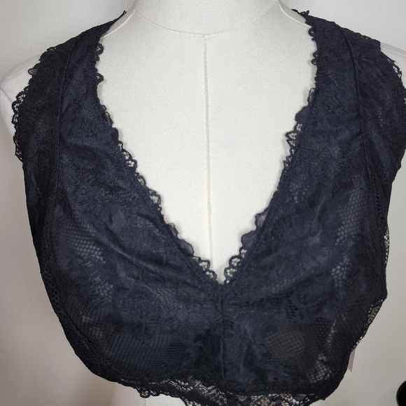 Savage X Fenty Floral Lace Racerback Bralette Size 3XL 46C 46D 46DD - Picture 3 of 9